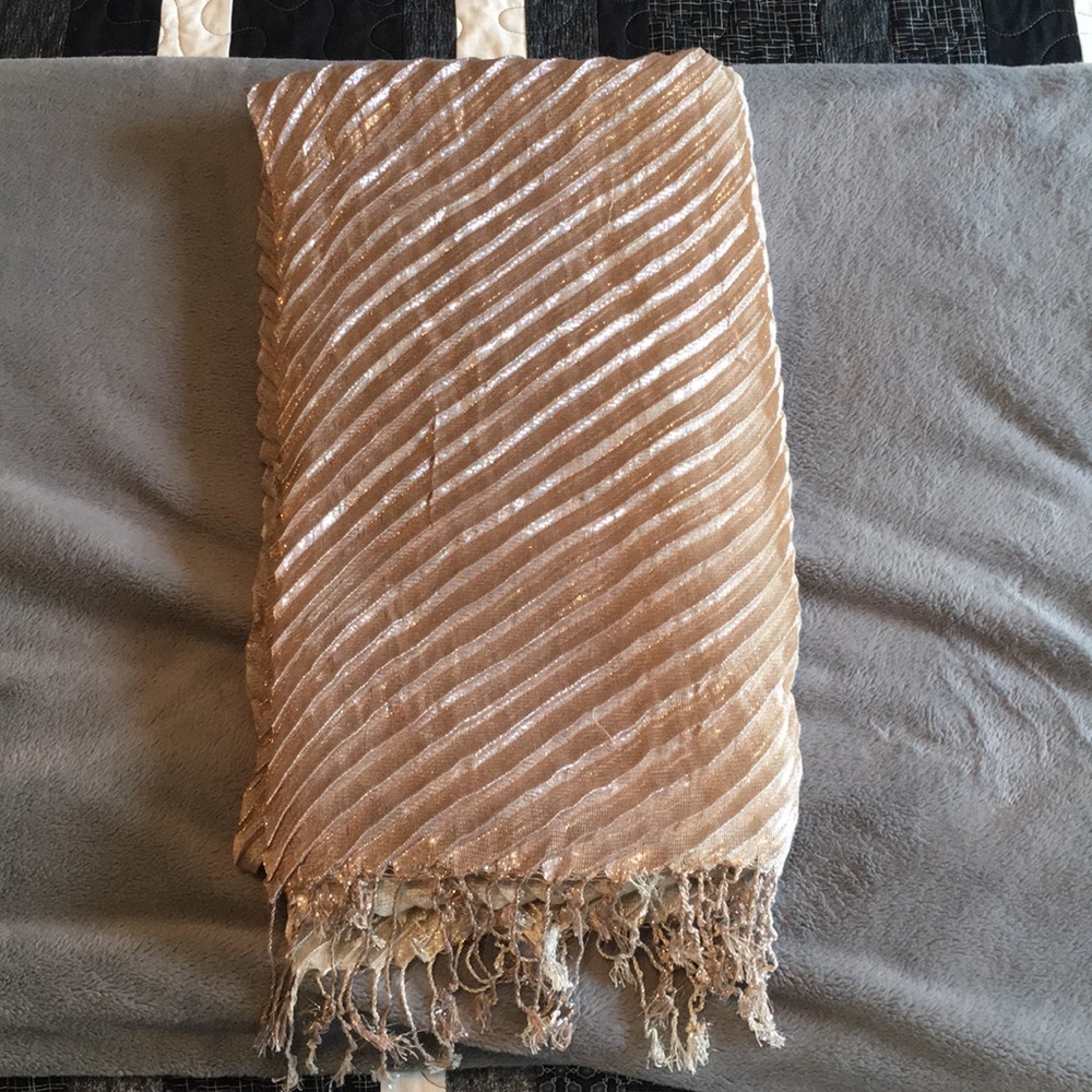 Shimmering ombré blush scarf